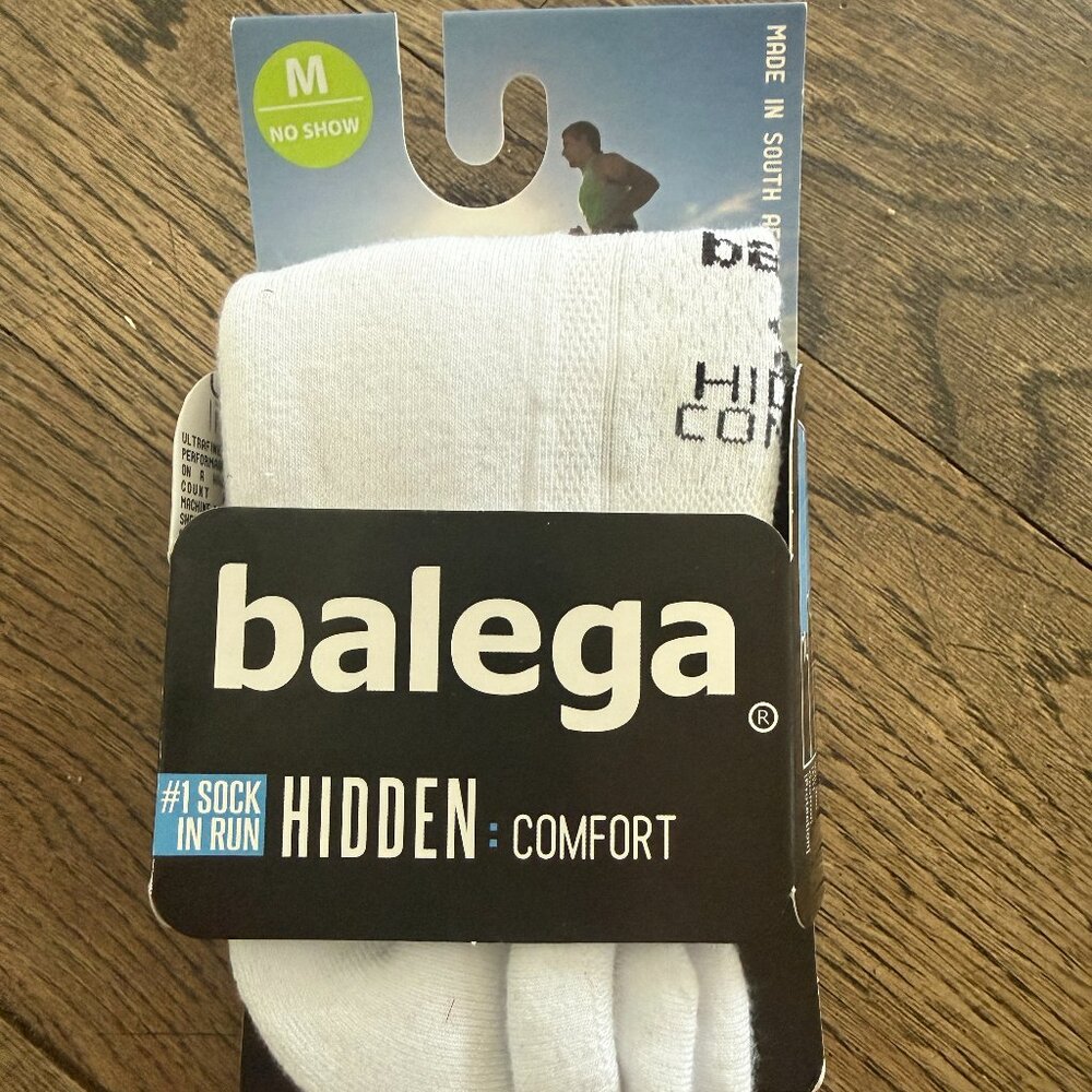 Balega Hidden Comfort No Show Running Socks( (1 Pair) Unisex Sz MED  White NEW!